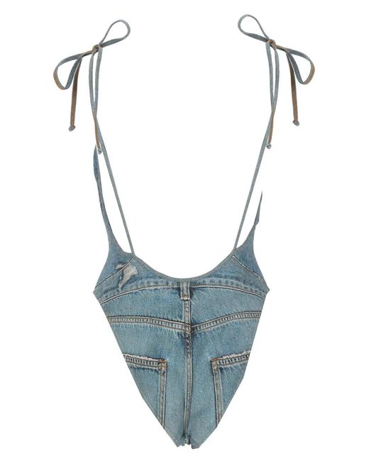 DIESEL Blue Costume Intero Effetto Denim