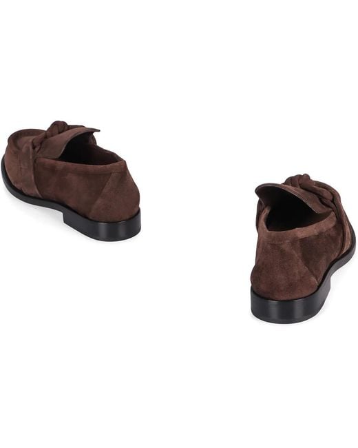 Bottega Veneta Black Astaire Loafer With Knot Detailing