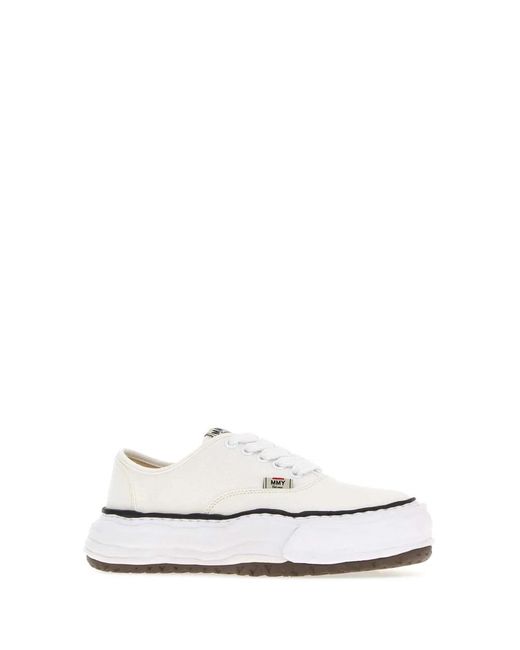 Maison Mihara Yasuhiro White Baker 26 Original Sole Canvas Low -Top Sneaker