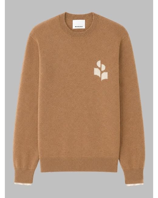 Isabel Marant Brown Maglia "Antea" Con Logo for men