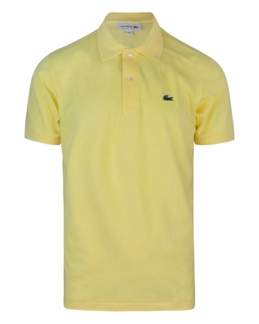 Lacoste Yellow Cotton Polyester Elastane T-Shirt for men
