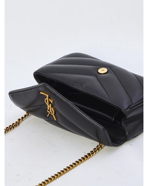 Saint Laurent White Loulou Mini Lambskin Bag