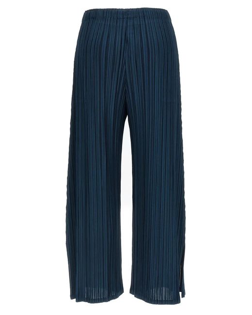 Pleats Please Issey Miyake Blue 'Mellow Pleats' Pants