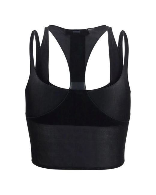Gucci Black Lightweight Crêpe Jersey Bralette Set