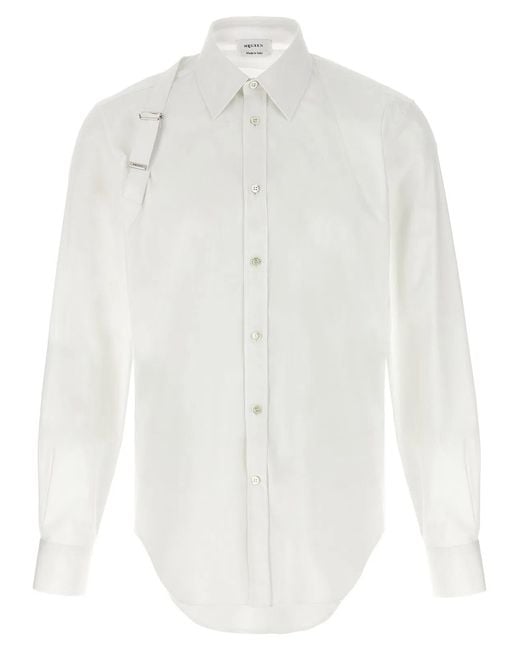 McQueen White 'Harness' Shirt for men