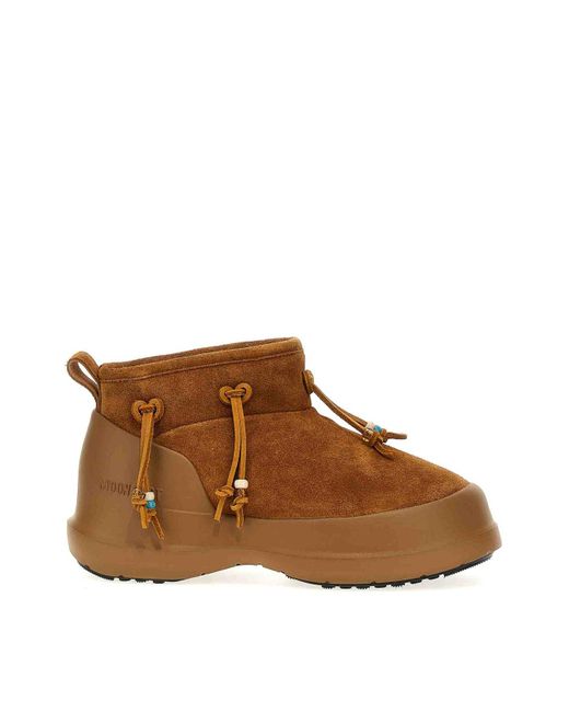 Moon Boot Brown Luna Beads Suede Low Boots