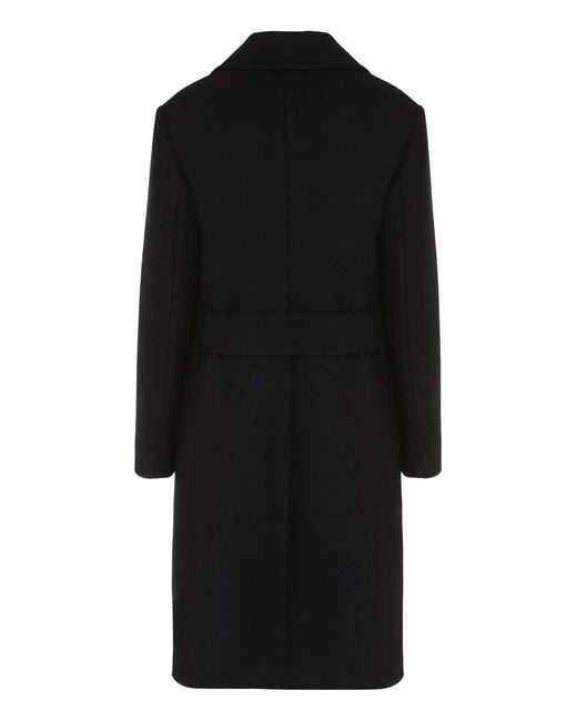 Prada Black Virgin Wool Coat