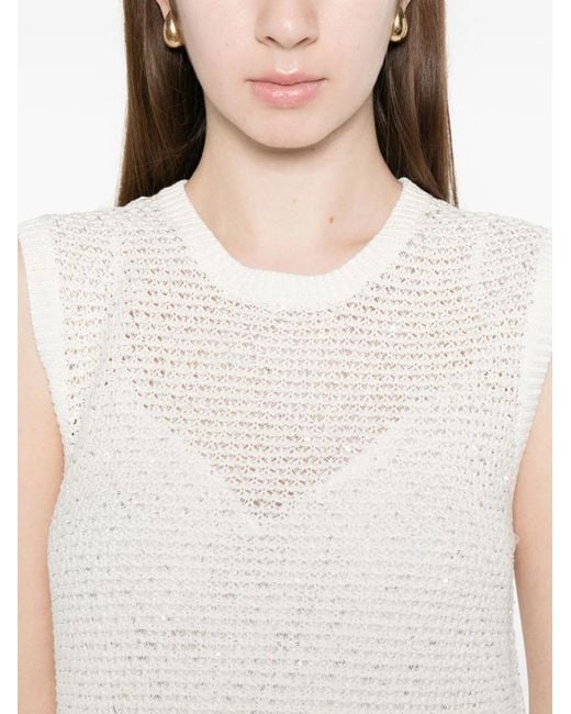 Fabiana Filippi White Cotton Mini Dress