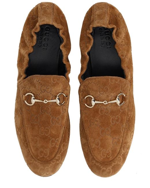 Gucci Brown Gg Loafer With Clamp