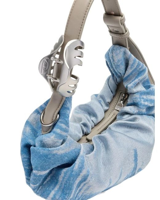 DIESEL Blue Grab Small Hobo Bag
