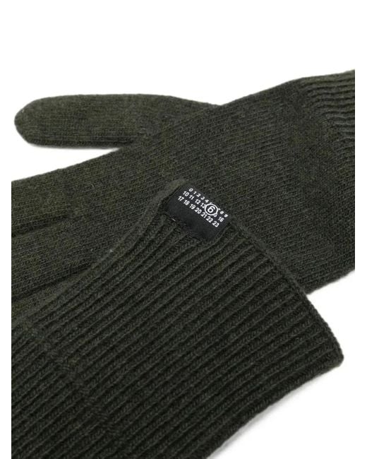 MM6 by Maison Margiela Black Midi Gloves