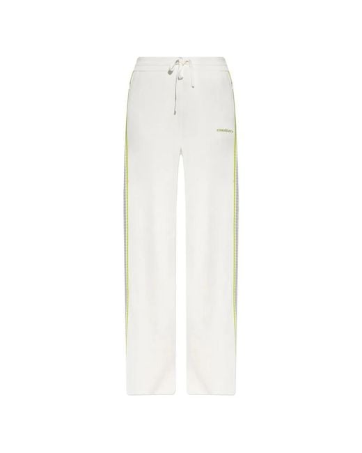 Casablanca White Drawstring-Fastening Track Pants
