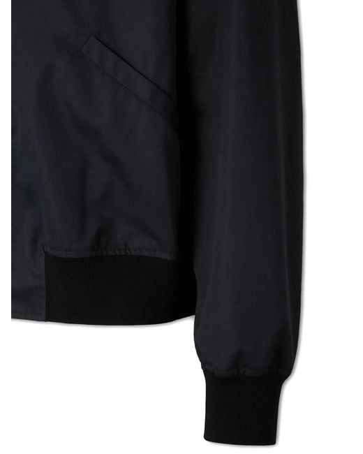 Jil Sander Black Sleek Minimalist Bomber Jacket for men