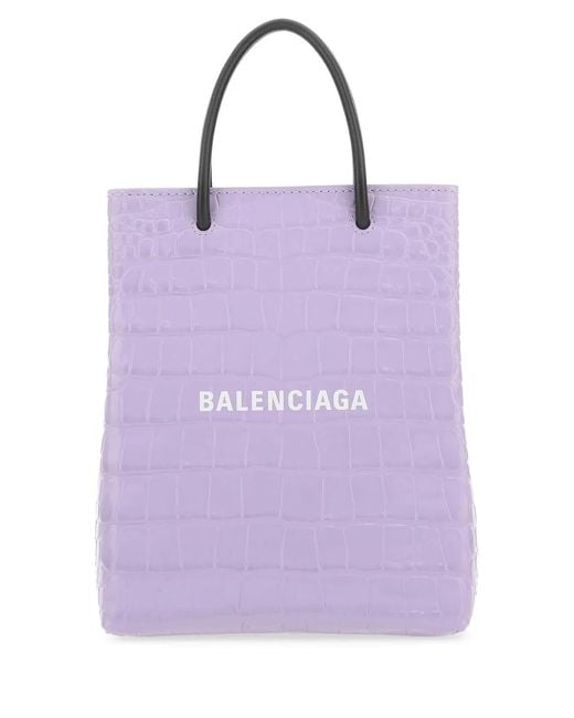 Balenciaga Purple Lilac Leather Handbag