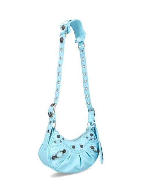 Balenciaga Blue Nappa Leather Le Cagole Xs Shoulder Bag