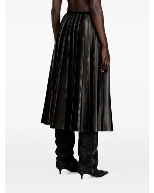 DIESEL Black Polyester Polyurethane Skirt