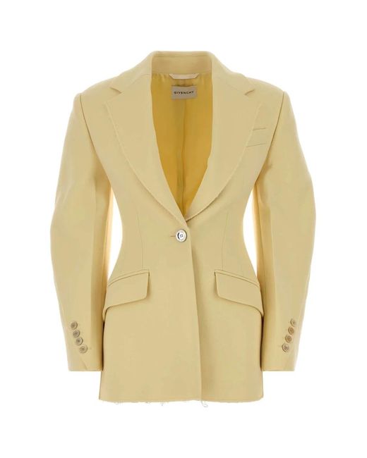 Givenchy Yellow Pastel Crepe Blazer