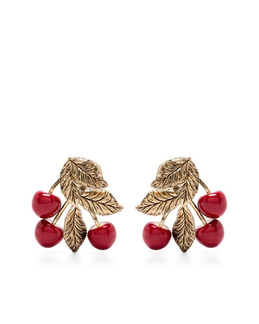 Saint Laurent Red Cherry Earrings