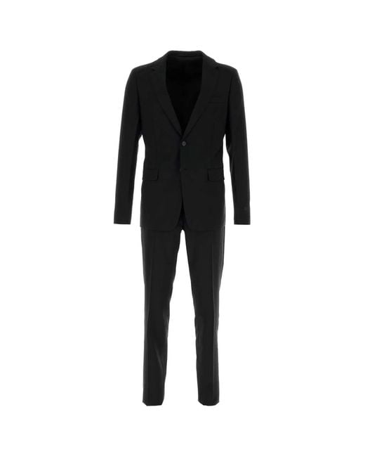 Prada Black Wool Blend Suit for men