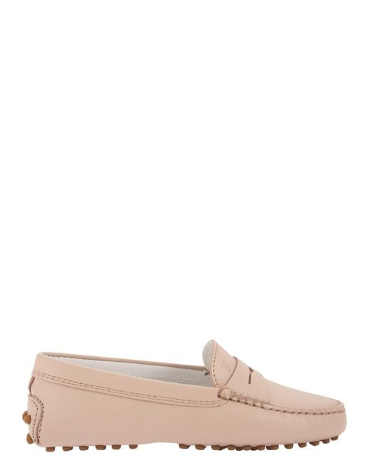 Tod's Pink Gommino Leather Loafer