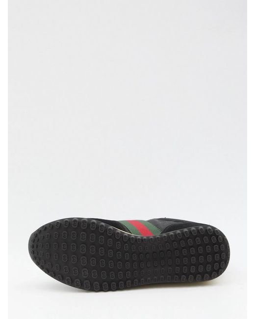 Gucci Black Nora Calf Leather Sneakers for men
