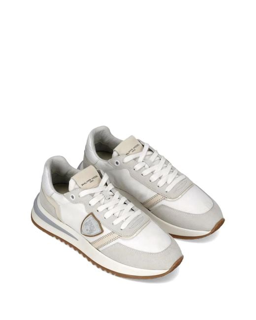 Philippe Model White Leather Sneakers