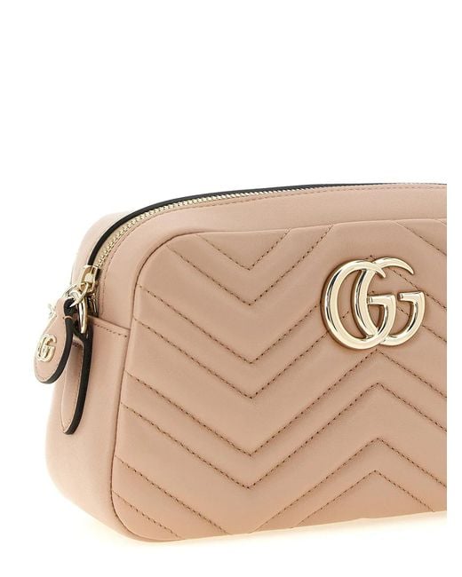 Gucci Natural 'Gg Marmont' Small Crossbody Bag