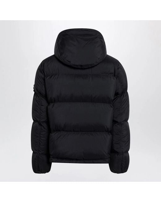 Stone Island Black Ripstop Nylon Zip-Up Down Jacket for men