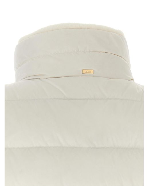 Herno White Technical Satin Vest