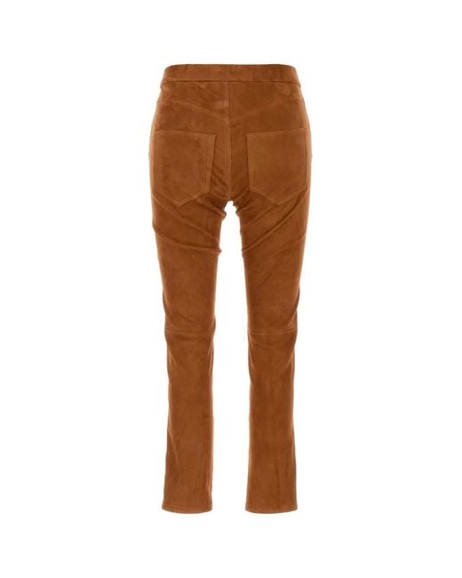 Isabel Marant Brown Copper Suede Dorothea Pant