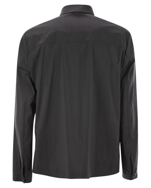 Herno Black Shirt-Cut Jacket for men