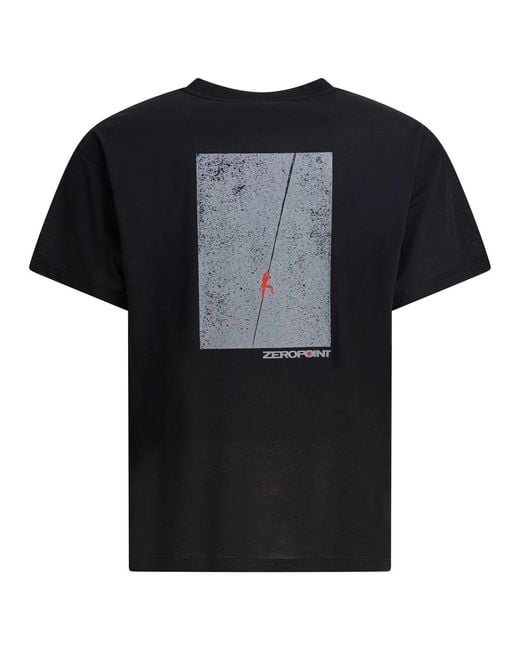 Montbell Black "Wickron T Zero Point Crack" T-Shirt for men