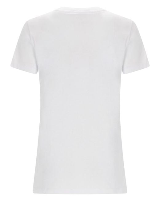 Max Mara Blue Tshirt Spadino Con Stampa