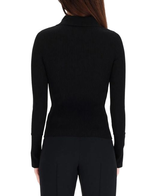 Courreges Black Ribbed Polos