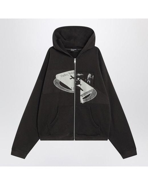 Enfants Riches Deprimes Black Holy Bible Assemblage Vintage-Effect Sweatshirt for men