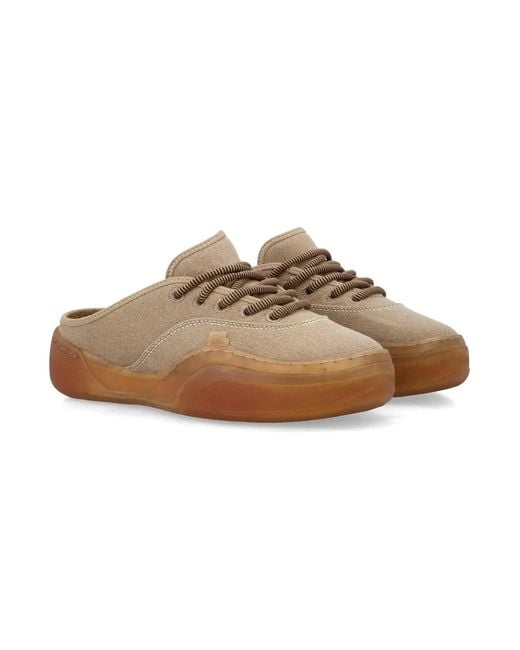 ERL Brown Canvas Mule Sneakers for men