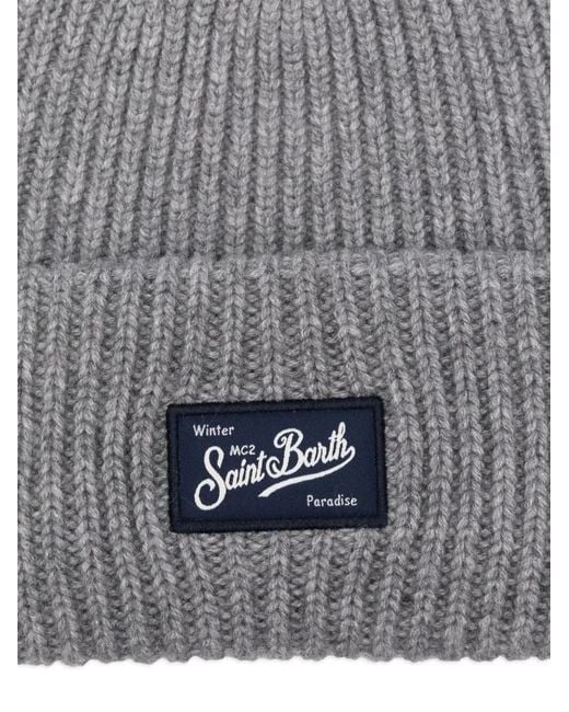 Mc2 Saint Barth Gray "Berry" Knitted Hat for men