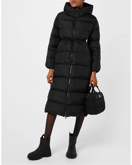 Moncler Black Misty Logo Round Toe Rain Boots