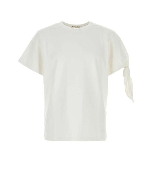 J.W. Anderson White Crew Neck T-Shirt for men