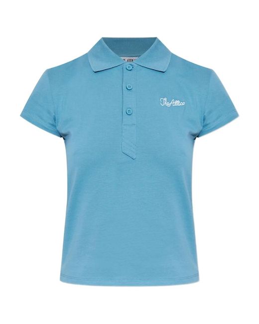 The Attico Blue Jersey Polo Shirt
