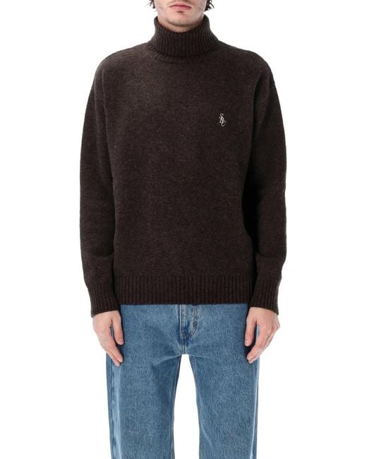 Sporty & Rich Black Sporty & Rich Sporty & Rich Wool Turtleneck for men