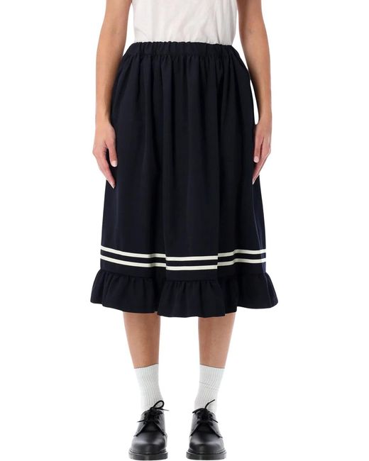 Comme des Garçons Black Girl Wool Midi Skirt