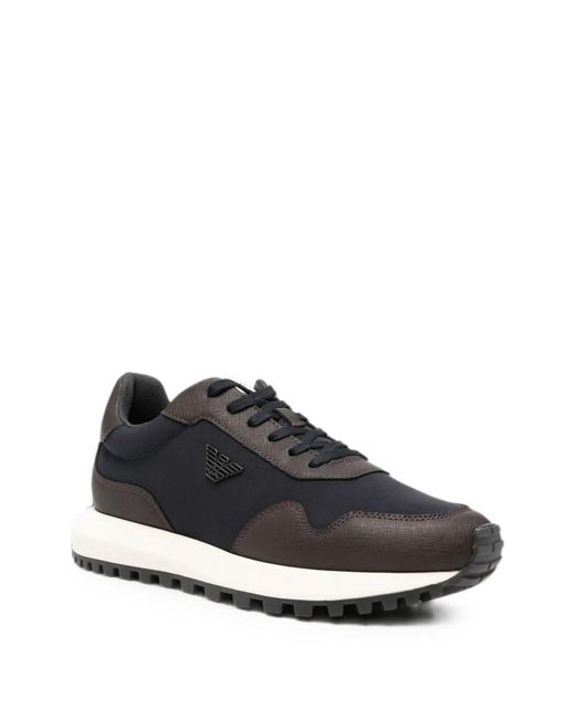 Emporio Armani Black Logo Sneakers for men
