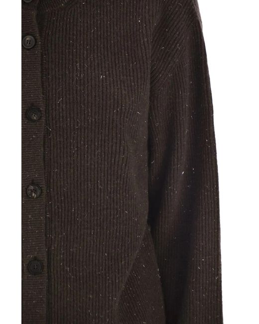 Peserico Black Cardigan With Buttons