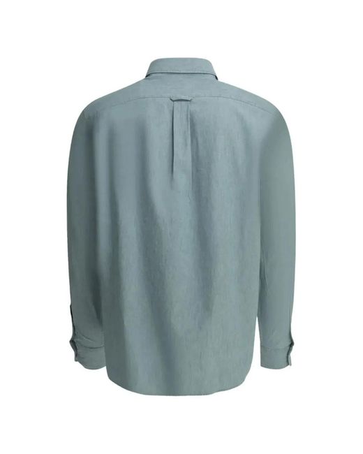Maison Kitsuné Blue Maison Kitsuné Profile Fox Cotton Shirt for men
