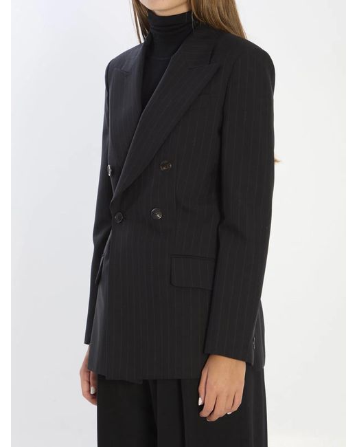Gucci Black Embroidered Wool Blazer