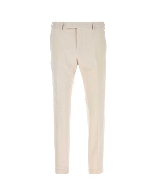 PT Torino Natural Ivory Stretch Wool Pant for men