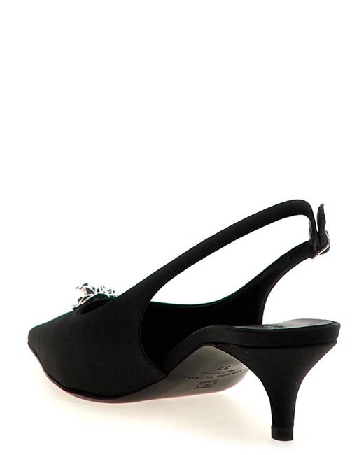 Magda Butrym Black Rosetta Slingback