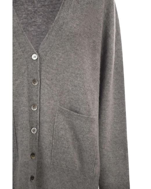 Vanisé Gray Cashmere Cardigan