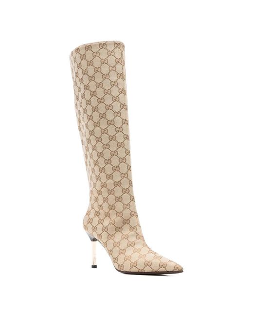 Gucci White Polyester Cotton Polyamide Flat Shoes